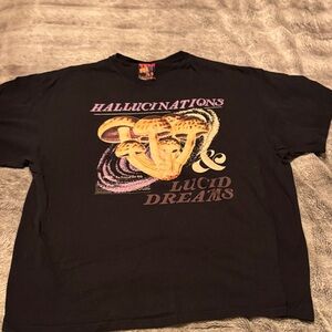 Black Graphic T-Shirt with Snake Design